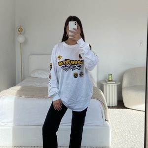 White Long Sleeve Graphic Tee